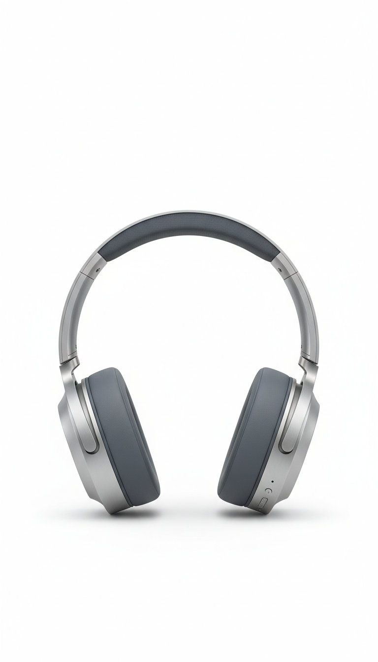 Brushed Aluminum Over-Ear Headphones